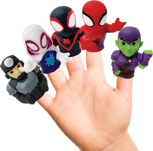 NBC Universal Gabby's Dollhouse Bath Finger Puppets ، 10 PC - Party Favors ، Educational ، Toys Bath ، وقت القصة ، ألعاب الشاطئ ، وقت اللعب ، Stocking Stuffer in Kuwait