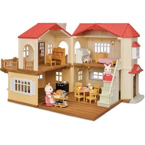Calico Cronters Red Roof Roving Cottage Dollhouse Playet مع الشكل والأثاث والاكسسوارات in Kuwait