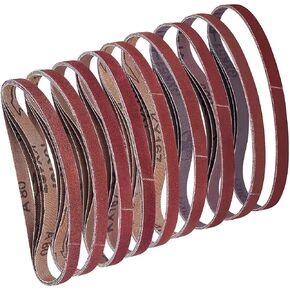 20PCS 1-1/2 x 30 Sanding Belt Set Tube Polisher Belt Grinder 36-600 Grit in Kuwait