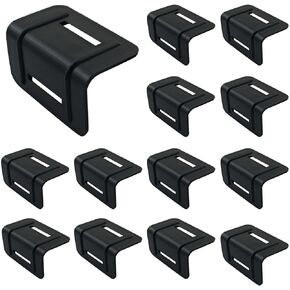 XGNG 50PCS Flat Corner Protector Black Plastic L Shaped Packing Clip Box Corner Protection Pad for Packaging Transportation Handling in Kuwait