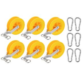 2 Pack Cable Pulley Set, Cable Installation Pulley with Carabiner, Holds up to 20 CAT5 & 6, Wire Pulling Tools for Low Voltage Electrical, Network, Coax Cables in Saudi Arabia
