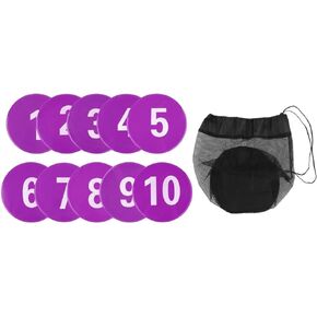 10 Pieces Numbered Floor Spot Markers Soccer Training Training Mark Pads Flat Disc Markers for Court Floor Sports Indoor Outdoor in Kuwait
