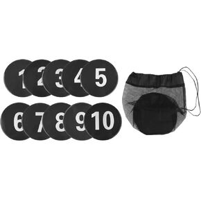 10Pcs Numbered Floor Spot Markers Footstep Mat, Gym Floor Practice, Training Mat Flat Disc Markers for Basketball in Kuwait