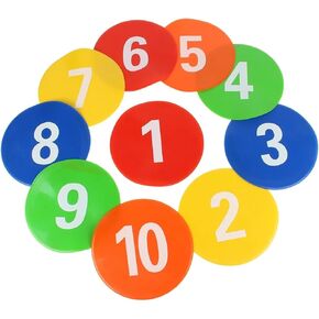 10 Pcs Football Training Equipment Signs Discs Signs Disc Markers Flat Discs in Kuwait