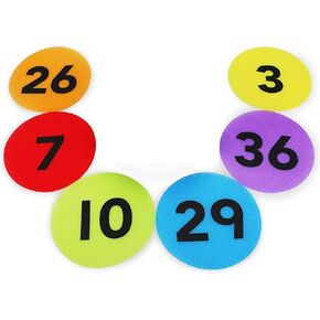 36pcs Markers with Numbers 1-36, Classroom Floor Circles Dots Rug Mats Organization Sticker 4 Inch in Kuwait