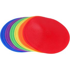 12Pcs Colored Spot Marker Non-Slip Agility Markers Flat Cones Dots for Football Basketball Training Dance Practice 9in in Kuwait