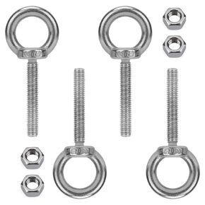 4 Pack M8 Stainless Steel Eye Bolts with Nuts 2" Thread Length - Eyebolts for DIY, Furniture, Swing, and Outdoor Use M8 x 50 in Kuwait