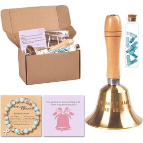 مجموعة هدايا الناجيات من السرطان للنساء - صندوق هدايا نهاية جرس العلاج الكيميائي مع سوار ملهم للسرطان، اليوم الأخير للاحتفال بالعلاج الكيميائي، هدايا التعافي والشفاء in Kuwait