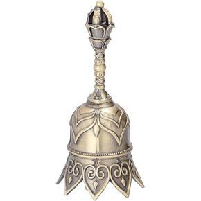 جرس يد عتيق من سبائك النحاس، جرس لوتس لكبار السن، أجراس رنين لخدمة كبار السن لتدريب الحيوانات في حفلات الزفاف، لون نحاسي in Kuwait