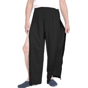 سراويل قابلة للتمزيق بعد العمليات الجراحية للرجال، سراويل رياضية خفيفة الوزن مفتوحة بالكامل بسحاب جانبي in Kuwait