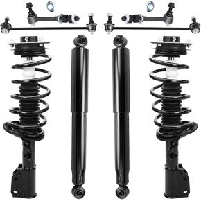 Detroit Axle - 8pc Struts Shocks Kit for 2010-2017 Chevy Equinox GMC Terrain [Excluding 19" Wheels] 2 Struts with Coil Spring 2 Rear Shock Absorbers 4 Front Rear Sway Bars Replacement Suspension Kit in Saudi Arabia