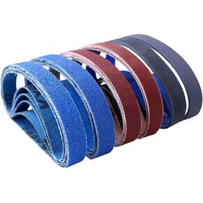 طقم حزام كاشط 3/4 12 بوصة مع تقنية التماس المسطح 30 قطعة مجموعة حبيبات مختلطة للمبراة ومطاحن الأدوات زركونيا الألومينا كربيد السيليكون in Kuwait