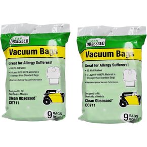 Clean Obsessed CO711 Commercial Canister HEPA Bags (18 Bags) in Kuwait