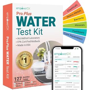 اختبار الماء تمكينDX Pro Plus | الكل مياه الشرب | تم اختبار أكثر من 125 معلمة مثل الرصاص والمعادن الثقيلة والمواد الكيميائية والبكتيريا | أدوات منزلية | معتمد من وكالة حماية البيئة (EPA) وNELAP | النتائج في 5 أيام in Kuwait
