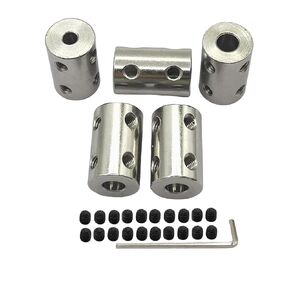 5Pcs 10mm to 12mm Bore Rigid Shaft Couplers,Steel Rigid Motor Shaft Coupling Set Screw for CNC Machine 3D Printer RC Motor Accessories and DIY in Kuwait