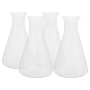 DECHOUS 4Pcs Plastic Erlenmeyer Flasks 250ml: Clear Scale Conical Flask for Laboratory Use Chemistry Experiment Erlenmeyer School Education Learning Tool in Kuwait