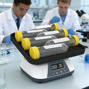 خلاط شاكر مداري رقمي للمختبر، شاكر دوار مداري، سرعة قابلة للتعديل 10-80 دورة في الدقيقة، شاشة رقمية LED، أقصى حمل 0.8 كجم، للخلط الكيميائي والبيولوجي in Kuwait