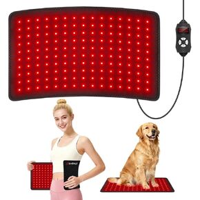 العلاج بالضوء الأحمر للجسم، 20 بوصة كبير 660 نانومتر 850 نانومتر LED بالقرب من الأشعة تحت الحمراء الحمراء العلاج بالضوء الأحمر وسادة حزام لف للرقبة والركبة والكتف الخلفي وعضلات المعدة in Kuwait
