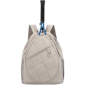 حقيبة ظهر للتنس برباط، حقيبة مضرب تنس منتفخة مع حجرة للأحذية وحقيبة رياضية بجيب مبلل للنساء، مناسبة لكرة الريشة التنس in Kuwait