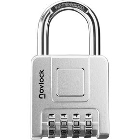 Combination Lock for Outdoor & Indoor | Heavy Duty, Weatherproof, 4-Digit Security | Padlock for Lockers, Gates, Fences, Sheds, Storage | 1-Pack, Black in Kuwait