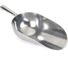 مغرفة مطبخ من الألومنيوم المصبوب شديدة التحمل - مقاومة للصدأ، مقبض مريح على شكل حرف S، مغرفة تحمل مكعبات الثلج للثلج والحلوى والفشار وحبوب القهوة والدقيق وأغذية الحيوانات الأليفة - تصميم متين من الدرجة التجارية (L(24oz)) in Kuwait