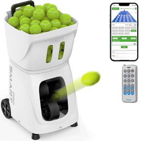 PT-Smart PRO Tennis Ball Machine - High Capacity, 4-6h Battery, for AppleWatch/App/Remote Control, Maximum Speed 120KM/H, Ideal for Tennis Beginners, Training, Club & Pro Competition in Kuwait