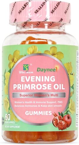 Evening Primrose Oil Gummies, Superior Women's Multi, Support PMS Balances Hormones & Keep Skin Smooth, 60 Count in Kuwait