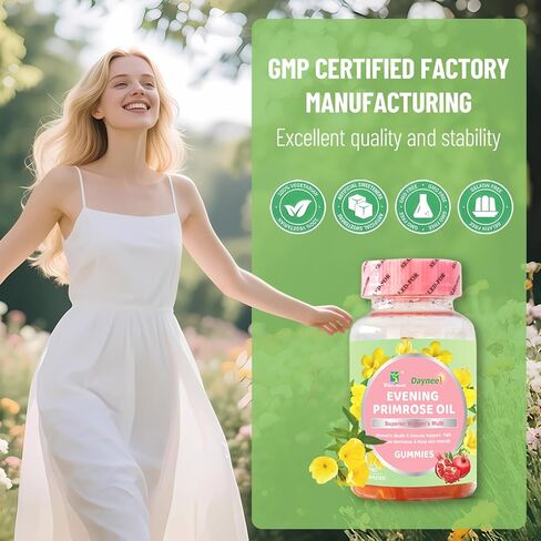 Evening Primrose Oil Gummies, Superior Women's Multi, Support PMS Balances Hormones & Keep Skin Smooth, 60 Count in Kuwait