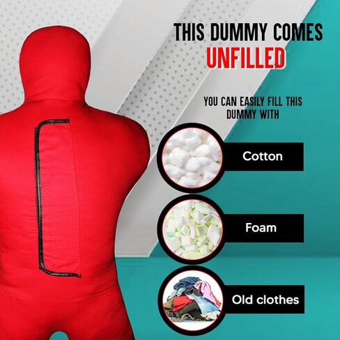 دمية Bestzo Kids MMA Grappling Dummy - حقيبة تدريب غير مملوءة من القماش للمصارعة وBJJ للجودو والكاراتيه والدفاع عن النفس (48 بوصة) in Kuwait