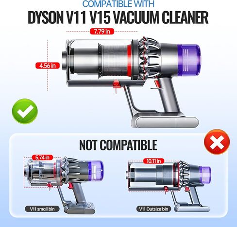 استبدال سلة الغبار المحدثة المتوافقة مع مكنسة Dyson V11 V15 SV14 SV15 SV22 الكهربائية، علبة الغبار البديلة للجزء رقم 970050-01 و965443-01 in Kuwait