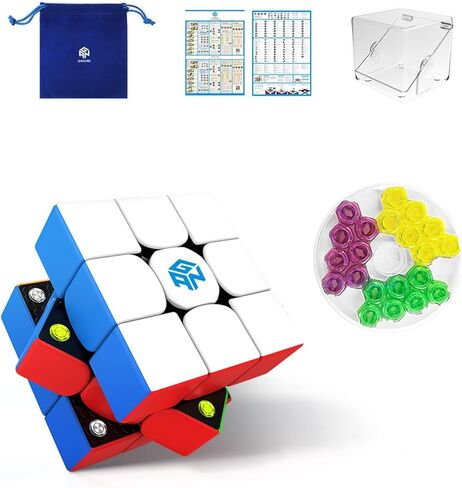 GAN 356 M, 3x3 Magnetic Speed Cube Stickerless 356M Magic Cube with Extra GES, Frosted Coated in Kuwait