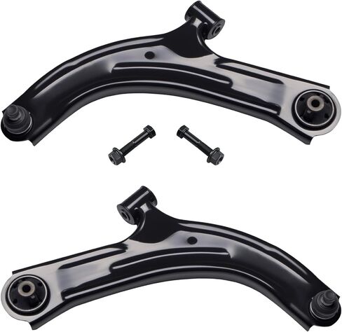 TUCAREST 10Pc Suspension Kit Fit For 2007-2011 Ni-ssan Versa, 09-14 Cube, 2 Front Lower Control Arm w/Ball joint + 4 Outer Inner Tie Rod + 2 Sway Bar + 2 Boots [# K620566 K750098 EV800322 ES800248] in Saudi Arabia