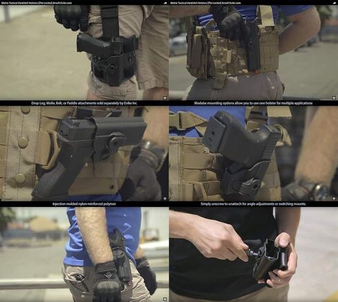 Evike Airsoft - Matrix Hardshell Adjustable Holster for STI Hi-Capa 2011 Series Airsoft Pistols (Type: Black/No Attachment) in Kuwait