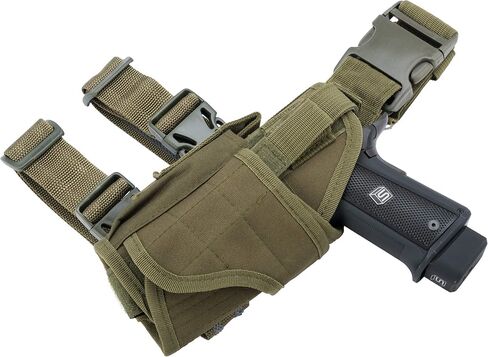 Evike Airsoft - Matrix Tornado Universal Tactical Thigh/Drop Leg Holster (Color: OD Green/Left) in Kuwait