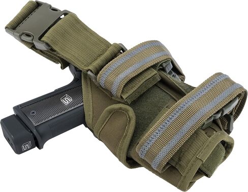 Evike Airsoft - Matrix Tornado Universal Tactical Thigh/Drop Leg Holster (Color: OD Green/Left) in Kuwait