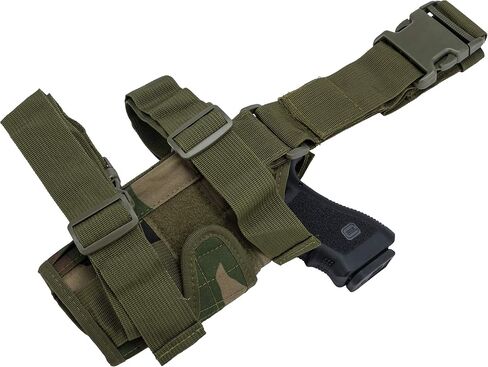 Evike Airsoft - Matrix Tornado Universal Tactical Thigh/Drop Leg Holster (Color: Woodland/Right) in Kuwait