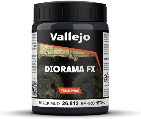 Vallejo - Diorama FX Mud Shicay Mud | الطين الأوروبي 200 مل (6.76 fl.oz.) | لون الأكريليك الممتاز للمصممين وعشاق المصغرة in Saudi Arabia