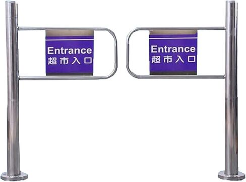 بوابة أرجوحة ارتدادية أوتوماتيكية واسعة من الفولاذ المقاوم للصدأ، باب يدوي، بوابة أمان محملة بنابض - باب متأرجح للإغلاق التلقائي لمحلات السوبر ماركت والمتنزهات، حاجز للمشاة متين في اتجاه واحد، Si in Kuwait