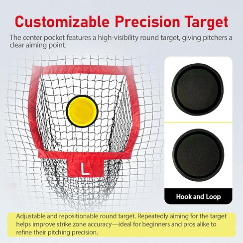 7x7ft Football Throwing Net with 5 Different Sized Targets,Circular Target for More Acurrecy Training,Football Training Net with Compact Carrying Bag in Kuwait