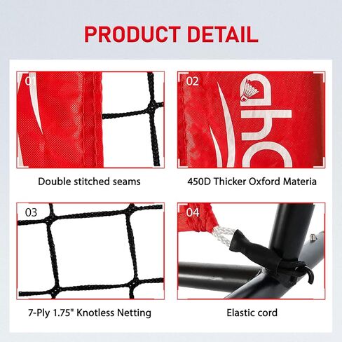 7x7ft Football Throwing Net with 5 Different Sized Targets,Circular Target for More Acurrecy Training,Football Training Net with Compact Carrying Bag in Kuwait