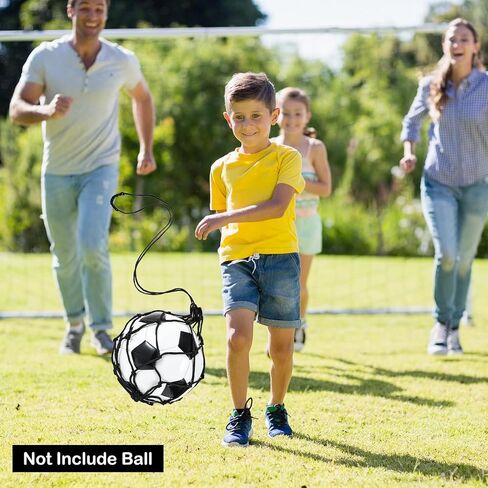 Soccer Kick Trainer 2PCS Adjustable Return Net Football Training Aid for Throw Solo Juggling Practice, Football Training Equipment, Fits Size 3 4 5 Balls with Return Net for Boys, Girls in Saudi Arabia