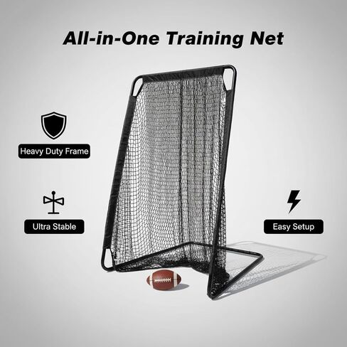 Kapler Football Kicking Cage Net - 81" x 41" Football Field Goal with Heavy Duty Steel Extra Deep Pocket and Holder Tee for Youth Punting & Place Kicks Backyard Indoor Outdoor Use in Kuwait
