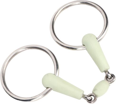 Tbest Nk Snaffle Bit 5.5 Happy Mouth Bits 5 I,Horse Mouth Bit Stainl Steel Middle Rubber Flavour Mouth Bit in Kuwait