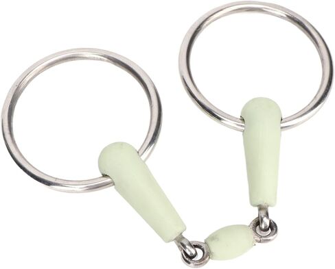 Tbest Nk Snaffle Bit 5.5 Happy Mouth Bits 5 I,Horse Mouth Bit Stainl Steel Middle Rubber Flavour Mouth Bit in Kuwait