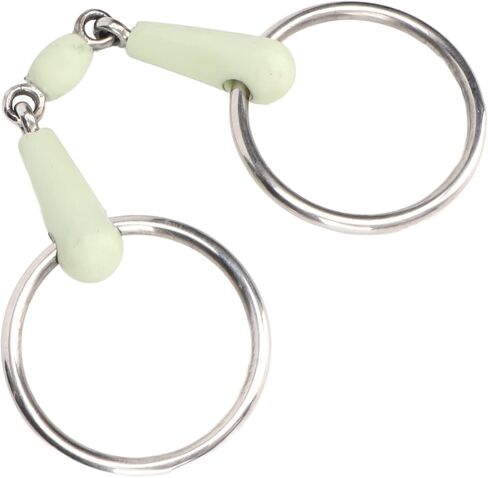 Tbest Nk Snaffle Bit 5.5 Happy Mouth Bits 5 I,Horse Mouth Bit Stainl Steel Middle Rubber Flavour Mouth Bit in Kuwait