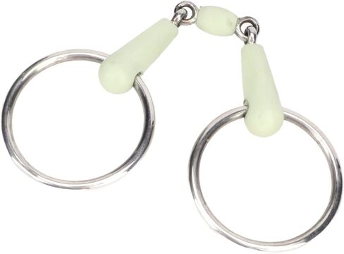 Tbest Nk Snaffle Bit 5.5 Happy Mouth Bits 5 I,Horse Mouth Bit Stainl Steel Middle Rubber Flavour Mouth Bit in Kuwait