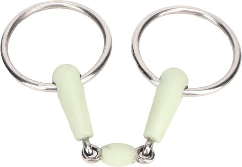 Tbest Nk Snaffle Bit 5.5 Happy Mouth Bits 5 I,Horse Mouth Bit Stainl Steel Middle Rubber Flavour Mouth Bit in Kuwait