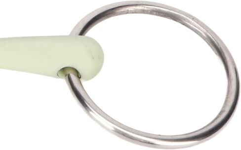 Tbest Nk Snaffle Bit 5.5 Happy Mouth Bits 5 I,Horse Mouth Bit Stainl Steel Middle Rubber Flavour Mouth Bit in Kuwait