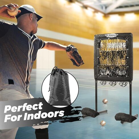 شبكة رمي، شبكة رمي بيسبول ذات 9 فتحات مع منطقة ضرب، شبكة كرة لينة قابلة للتعديل للارتفاع، الرمي، دقة الضرب، هدف رمي البيسبول مع أكياس الرمل، أوتاد أرضية in Kuwait