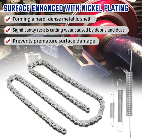 Motoparty Chain Silencer Band with Nickel-plated Surface for Ammco Brake Lathes Machined for Solid Rotors with 10mm Thickness Includes 3 Removable Springs as Shock-absorbing Tool Accessories in Saudi Arabia